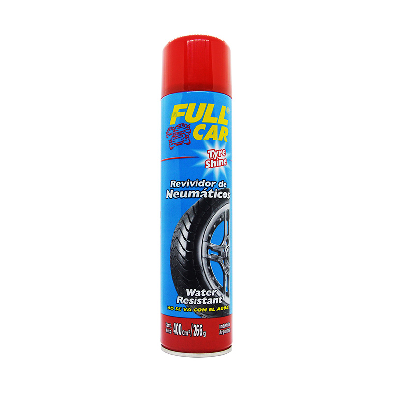 Revividor De Neumáticos Aerosol Tyre Shine - FULL CAR - Productos para  limpieza y cuidado del auto.